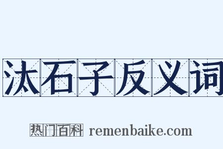 汰石子反义词是什么意思的图片
